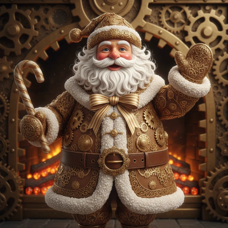 Radiant Hearth Santa